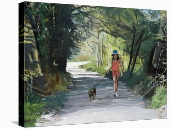 Walking the Dog-Gillian Furlong-Stretched Canvas