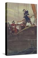 Walking the Plank, Engraved by Anderson-Howard Pyle-Stretched Canvas