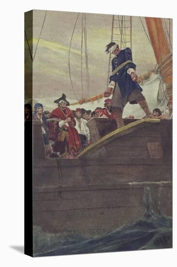 Walking the Plank, Engraved by Anderson-Howard Pyle-Stretched Canvas