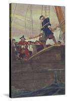 Walking the Plank, Engraved by Anderson-Howard Pyle-Stretched Canvas