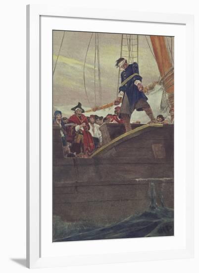 Walking the Plank, Engraved by Anderson-Howard Pyle-Framed Giclee Print