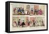 Walking the Streets of London, 1818-George Cruikshank-Framed Stretched Canvas