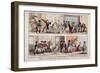 Walking the Streets of London, 1818-George Cruikshank-Framed Giclee Print