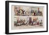 Walking the Streets of London, 1818-George Cruikshank-Framed Giclee Print