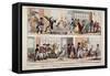 Walking the Streets of London, 1818-George Cruikshank-Framed Stretched Canvas