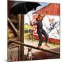 "Walking the Tightrope," June 11, 1949-Stevan Dohanos-Mounted Giclee Print