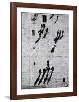 Walking The Wall-null-Framed Art Print