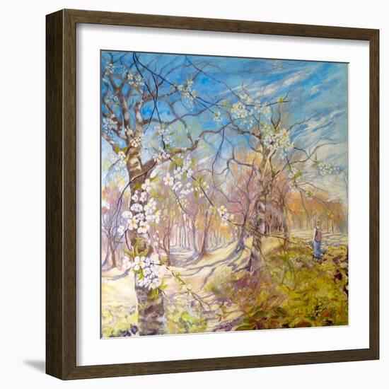 Walking Through The Blossom-Mary Smith-Framed Giclee Print