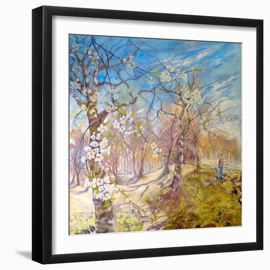 Walking Through The Blossom-Mary Smith-Framed Giclee Print
