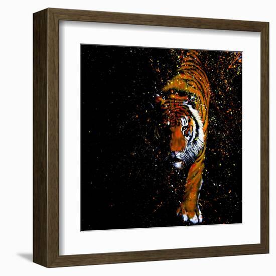 Walking Tiger-null-Framed Art Print