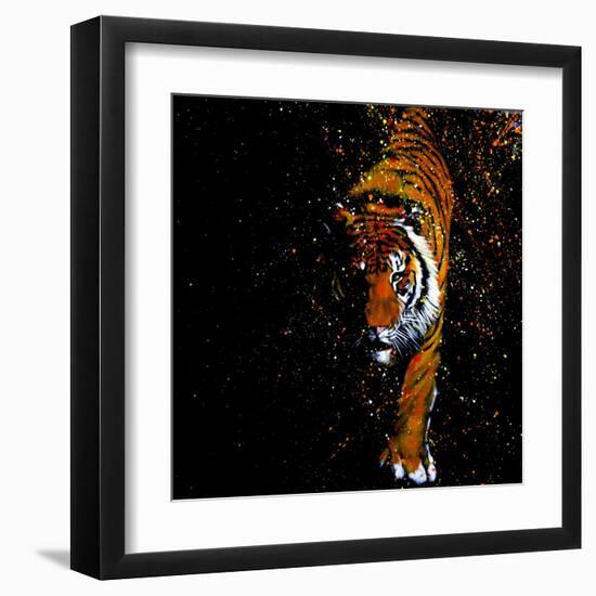 Walking Tiger-null-Framed Art Print