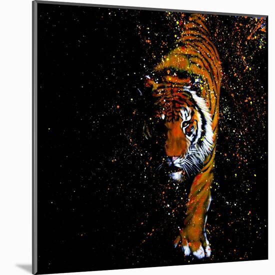 Walking Tiger-null-Mounted Art Print