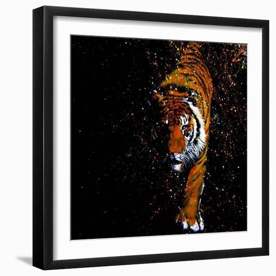 Walking Tiger-null-Framed Art Print