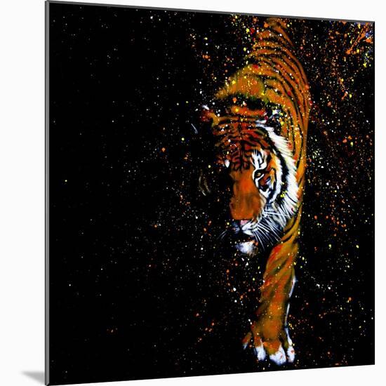 Walking Tiger-null-Mounted Premium Giclee Print