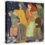 Walking to Church, Christmas Eve, C.1910-null-Stretched Canvas