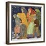 Walking to Church, Christmas Eve, C.1910-null-Framed Giclee Print