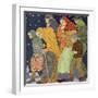 Walking to Church, Christmas Eve, C.1910-null-Framed Giclee Print