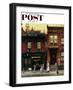 "Walking to Church" Saturday Evening Post Cover, April 4,1953-Norman Rockwell-Framed Premium Giclee Print