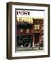 "Walking to Church" Saturday Evening Post Cover, April 4,1953-Norman Rockwell-Framed Giclee Print