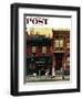 "Walking to Church" Saturday Evening Post Cover, April 4,1953-Norman Rockwell-Framed Giclee Print