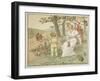 Walking to Mousey's Hall, Illustration from 'A Frog He Would A-Wooing Go'-Randolph Caldecott-Framed Giclee Print