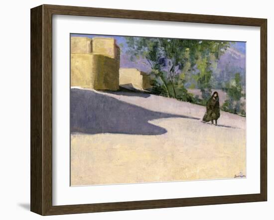 Walking to Work, Yazd-Bob Brown-Framed Giclee Print