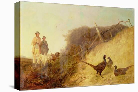 Walking Up Pheasants on the 1st of October (See also 63636)-Richard Ansdell-Stretched Canvas