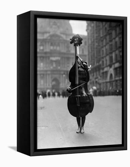 Walking Violin in Philadelphia Mummers' Parade, 1917-Bettmann-Framed Stretched Canvas