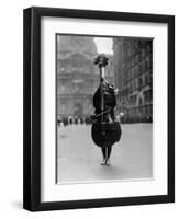 Walking Violin in Philadelphia Mummers' Parade, 1917-Bettmann-Framed Premium Photographic Print