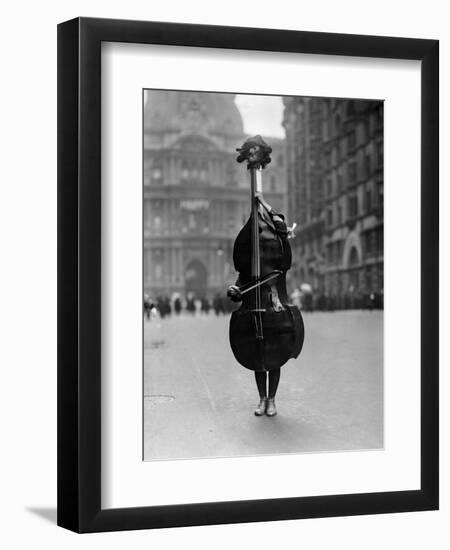 Walking Violin in Philadelphia Mummers' Parade, 1917-Bettmann-Framed Premium Photographic Print