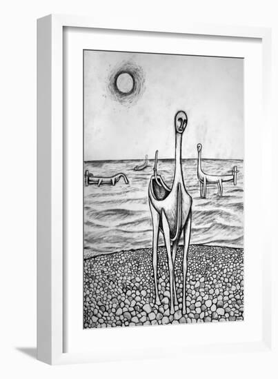 Walking with Boats, 2014-Rob Woods-Framed Giclee Print