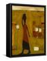Walking Woman with Water Pot-Karen Bezuidenhout-Framed Stretched Canvas