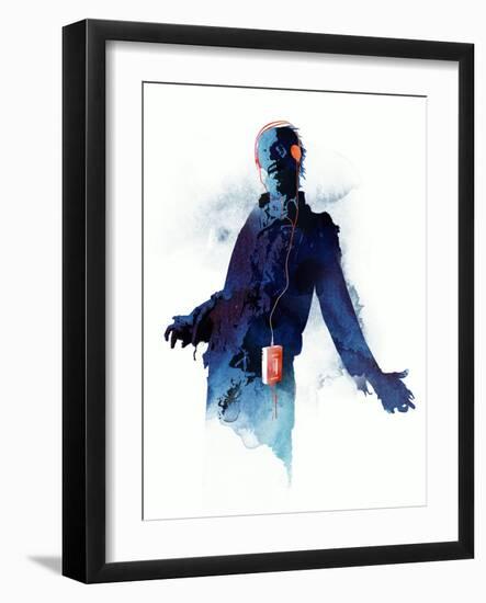 Walkman Dead-Robert Farkas-Framed Art Print