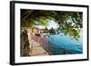 Walkway Along the Shore of a Lake, Varenna, Lake Como, Lombardy, Italy-null-Framed Photographic Print