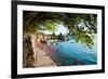 Walkway Along the Shore of a Lake, Varenna, Lake Como, Lombardy, Italy-null-Framed Photographic Print