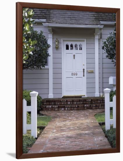 Walkway and Front Door of House-null-Framed Photographic Print