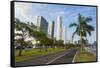 Walkway and the skyline of Panama City, Panama, Central America-Michael Runkel-Framed Stretched Canvas