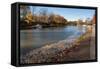 Walkway Erie Canal in Autumn NYS-Anthony Paladino-Framed Stretched Canvas