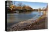 Walkway Erie Canal in Autumn NYS-Anthony Paladino-Stretched Canvas