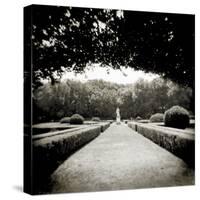 Walkway Framed by Overhanging Trees in Public Garden, San Quirico D'Orcia, Tuscany, Italy-Lee Frost-Stretched Canvas