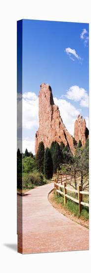 Walkway Leading to a Park, Garden of the Gods, Colorado Springs, Colorado, USA-null-Stretched Canvas