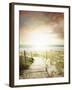 Walkway Leading to Beach Scene-STILLFX-Framed Photographic Print