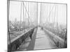 Walkway on Brooklyn Bridge-null-Mounted Photographic Print