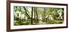 Walkway passing through park, McGolick Park, Greenpoint, Brooklyn, New York City, New York State...-Panoramic Images-Framed Photographic Print