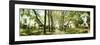 Walkway passing through park, McGolick Park, Greenpoint, Brooklyn, New York City, New York State...-Panoramic Images-Framed Photographic Print