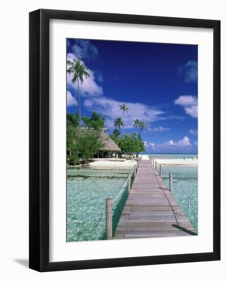 Walkway, Tahiti, French Polynesia, Oceania-Bill Bachmann-Framed Photographic Print