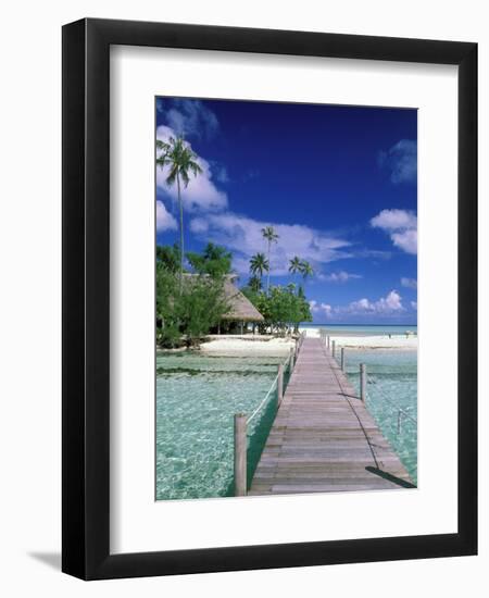 Walkway, Tahiti, French Polynesia, Oceania-Bill Bachmann-Framed Photographic Print