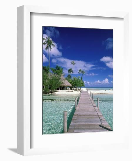 Walkway, Tahiti, French Polynesia, Oceania-Bill Bachmann-Framed Photographic Print