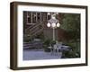 Walkway with Lamp Post-null-Framed Photographic Print