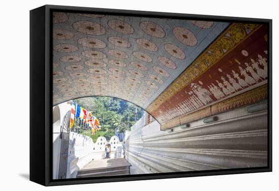 Wall and Ceiling Murals Inside the Temple of the Sacred Tooth Relic, Kandy, Sri Lanka-Charlie-Framed Stretched Canvas